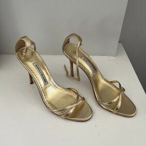 Manolo Blahnik Gold Heels (Size 39 EU ~ 8.5 US)